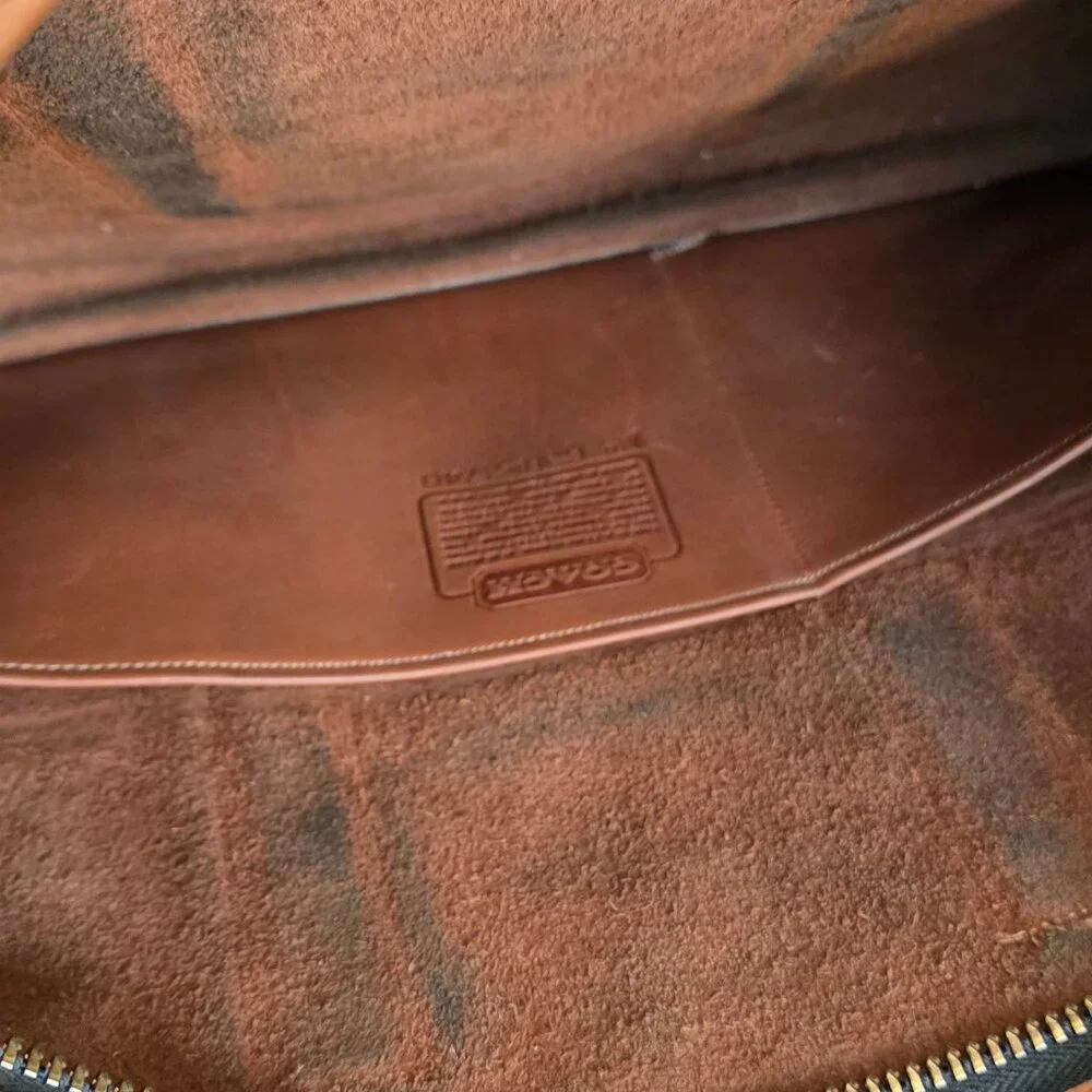 Vintage Coach Brown Leather Business Bag - Picture 15 of 16